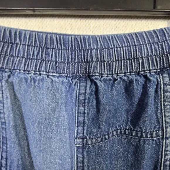 Studio West Denim Skirt Y2k 70s Large Blue Jean Cotton 34 waist - Picture 6 of 9